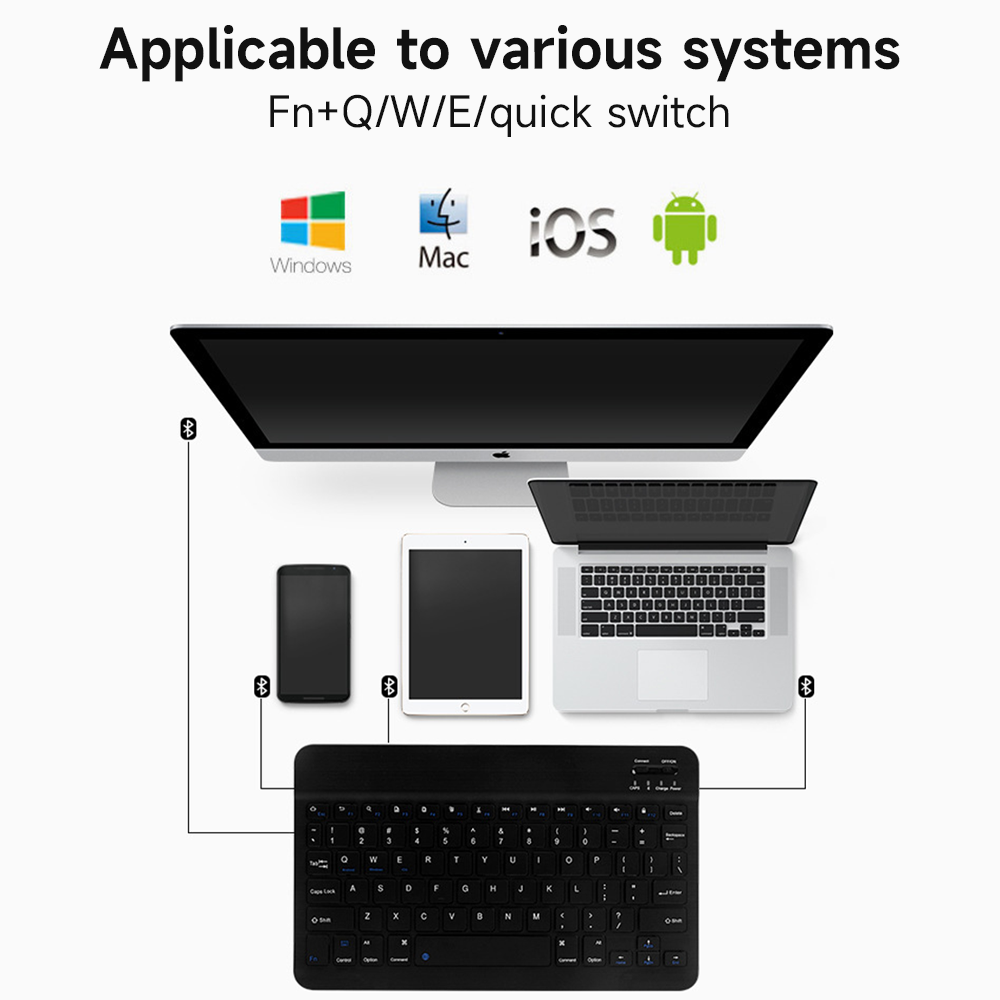 Bluetooth Keyboard for IOS And - Samsung Tablet Keyboard Accessories 评论和价格